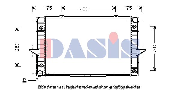 AKS DASIS Радиатор, охлаждение двигателя 220540N